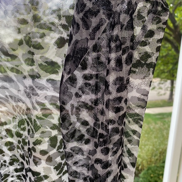 NWT Antistar Black Leopard Printed High Neck Top - Picture 3 of 10